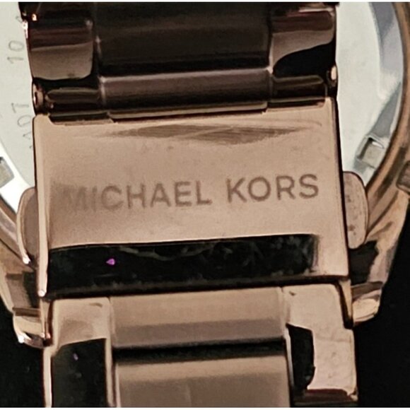 Michael Kors Blair MK5493 Rose Gold Womens Chronograph Watch Glitz Bezel Working - Picture 4 of 7